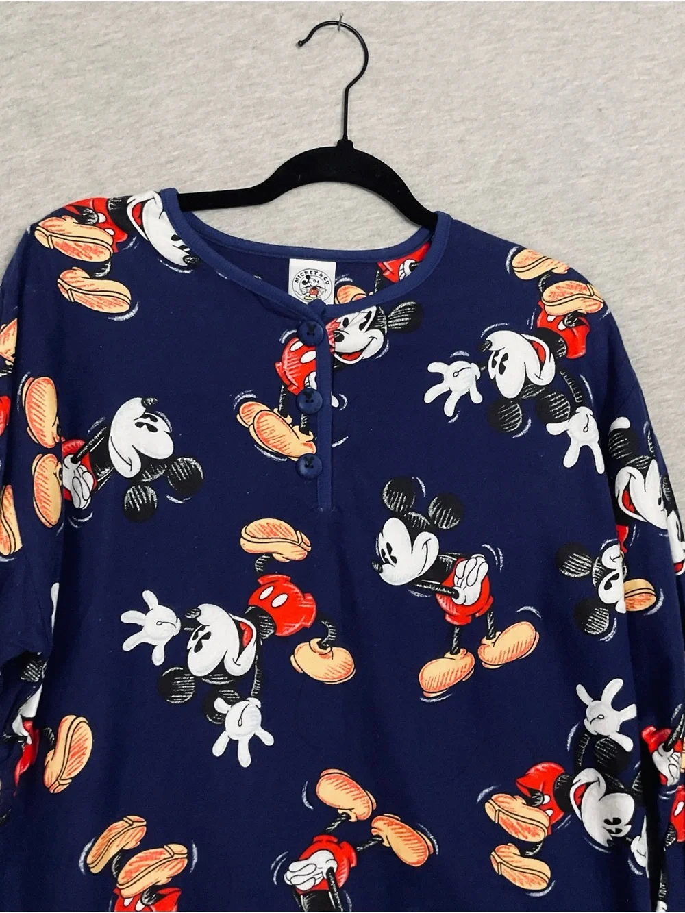 Vintage 1990s Mickey Co Fleece Nightgown